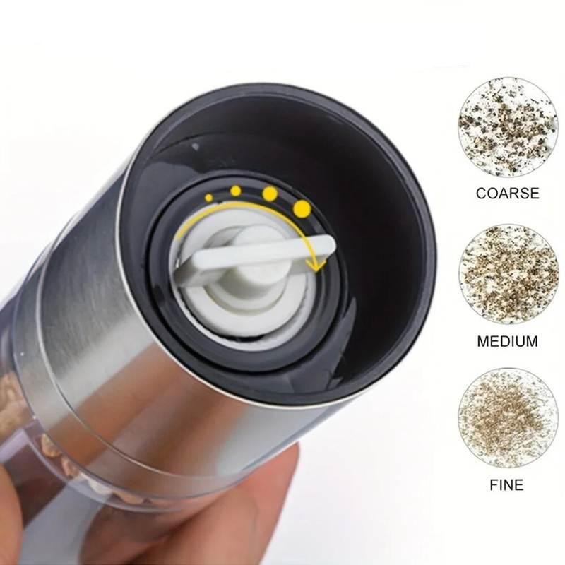 Stainless Steel 2-in-1 Salt and Pepper Grinder