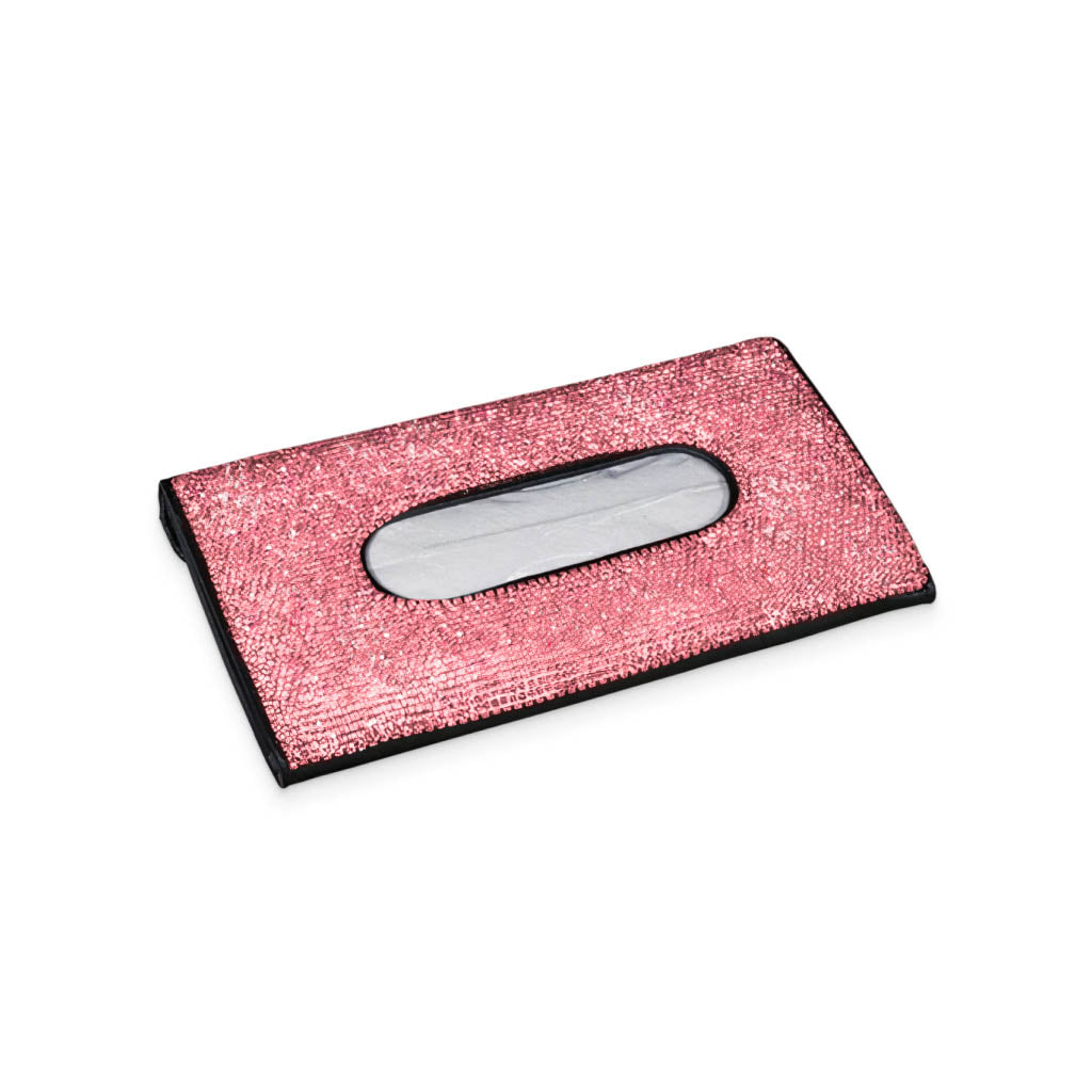 Pink Rhinestone Car Tissue Box Cover