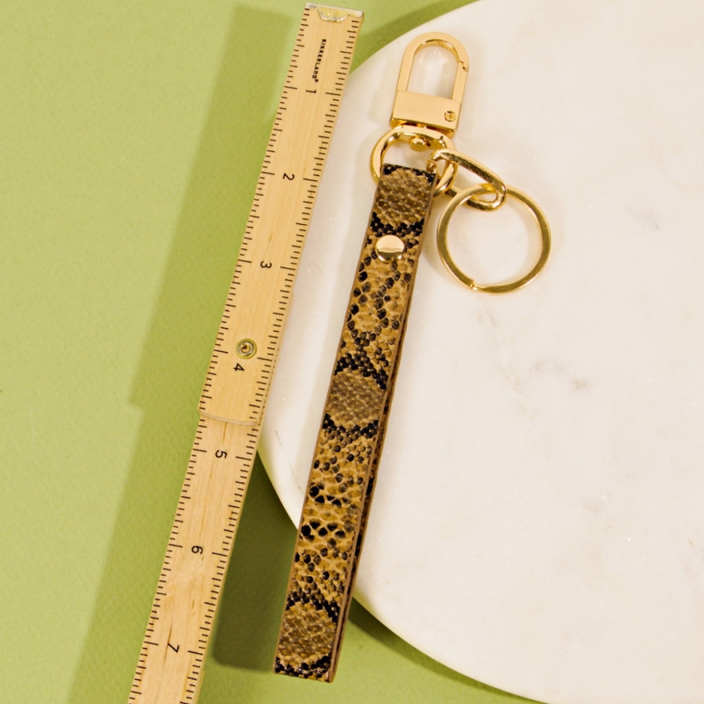 Snake Skin Print Key Strap