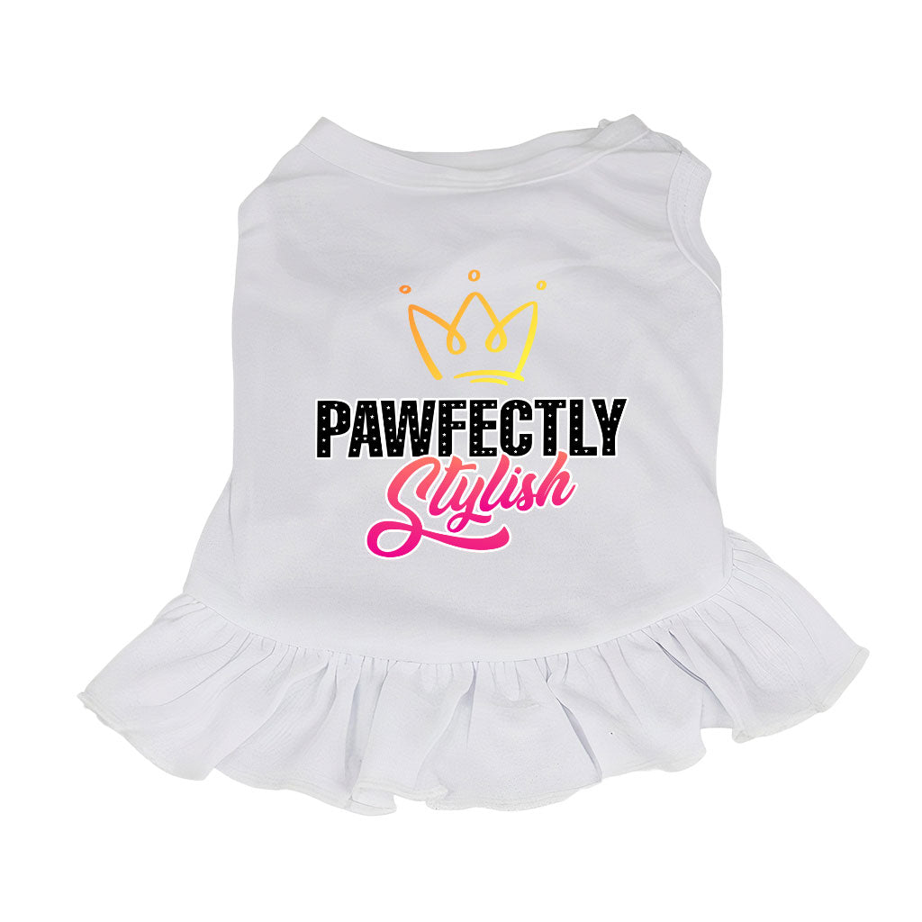 Pawfectly Stylish Dog Sundress - Crown Dog Dress Shirt - Printed Dog Clothing