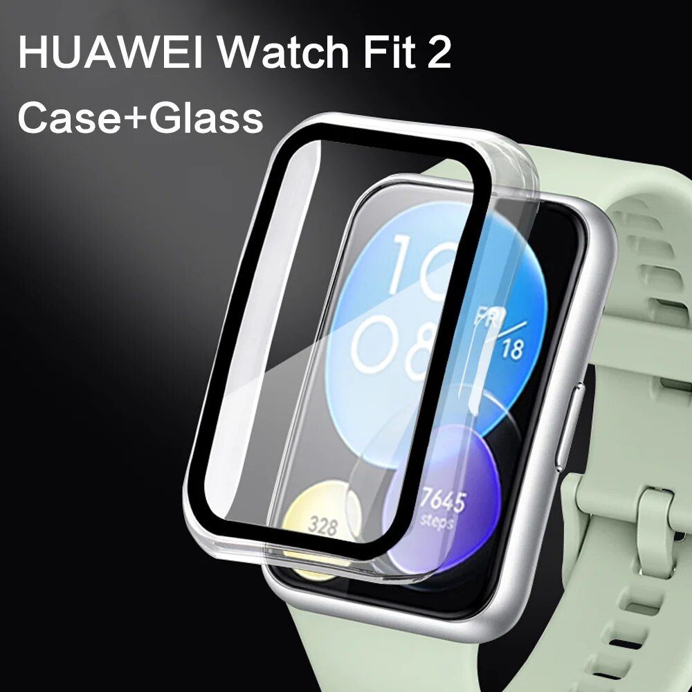 Full Bumper Tempered Glass Protector for HUAWEI Watch Fit 2