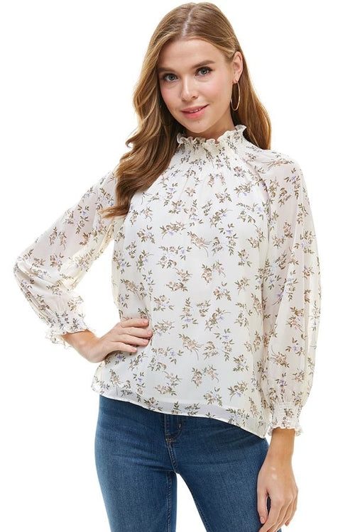 DITSY FLORAL LONG SLEEVES BLOUSE