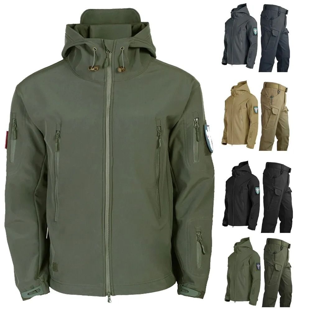 Thermal Tactical Outdoor Jacket Set: Windproof, Waterproof & Quick-Dry