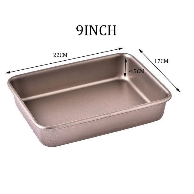 Gold Square Carbon Steel Baking Tray