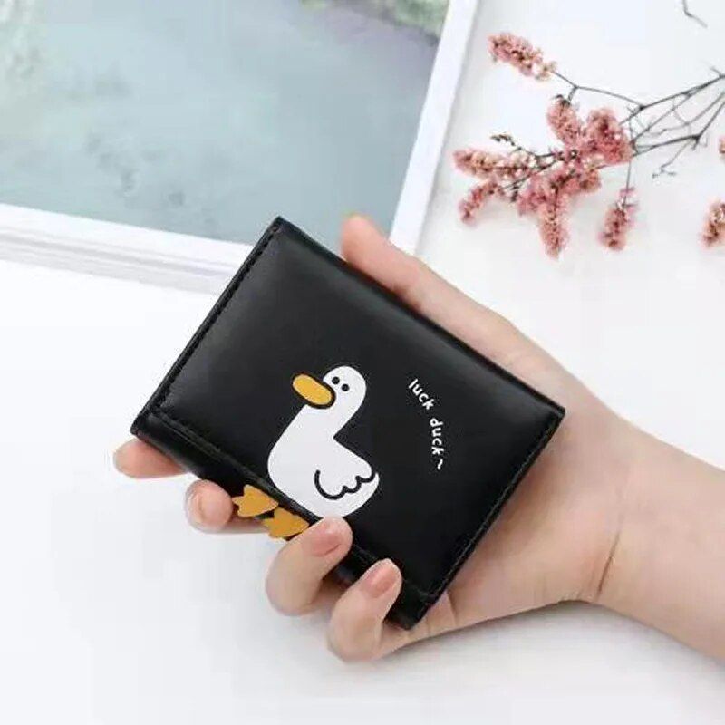 Charming Duck-Themed Mini Women's Wallet