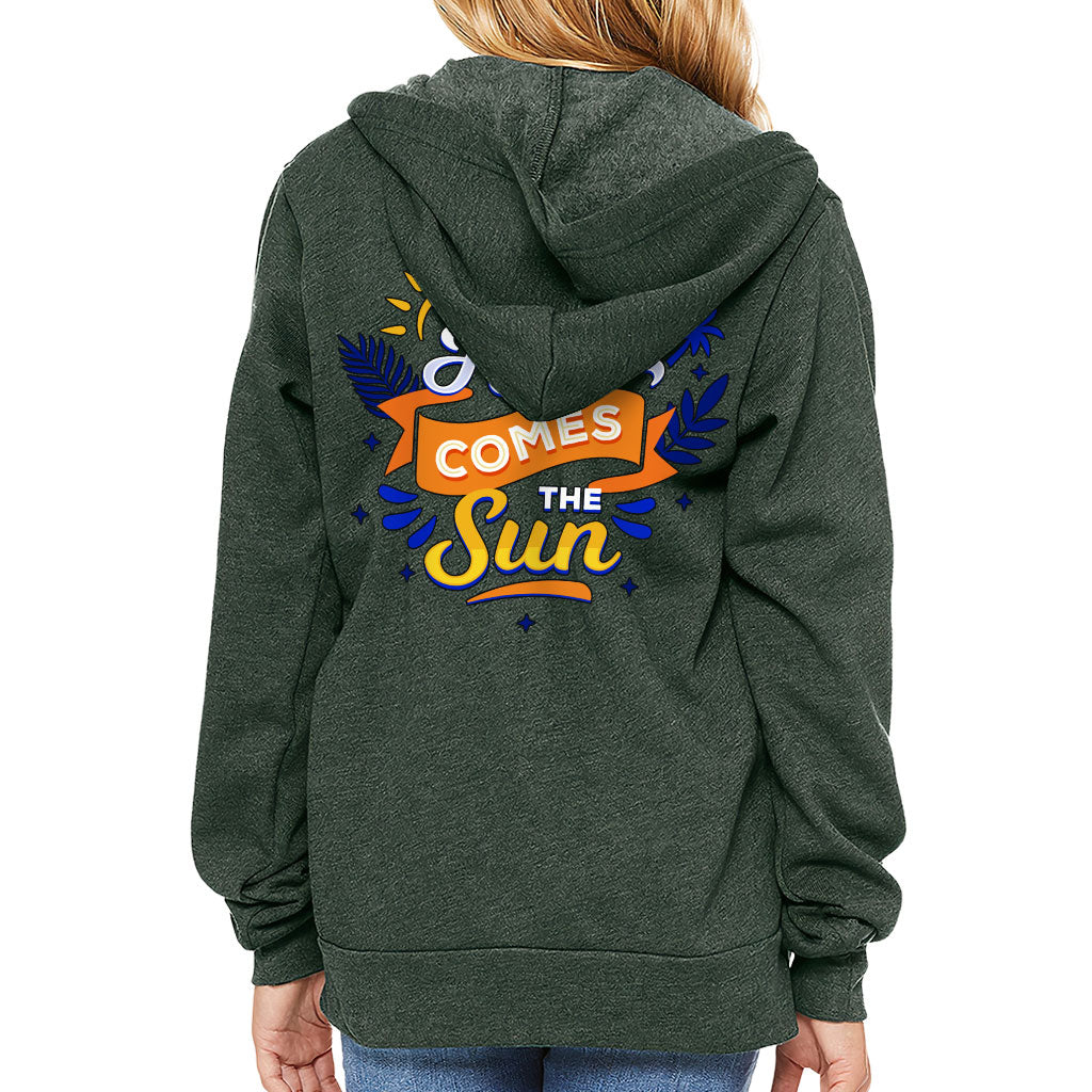 Here Comes the Sun Kids' Full-Zip Hoodie - Cute Hooded Sweatshirt - Themed Kids' Hoodie