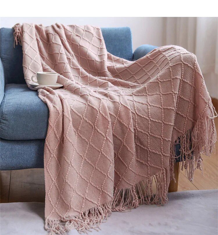 Knitted Blanket Sofa Cover