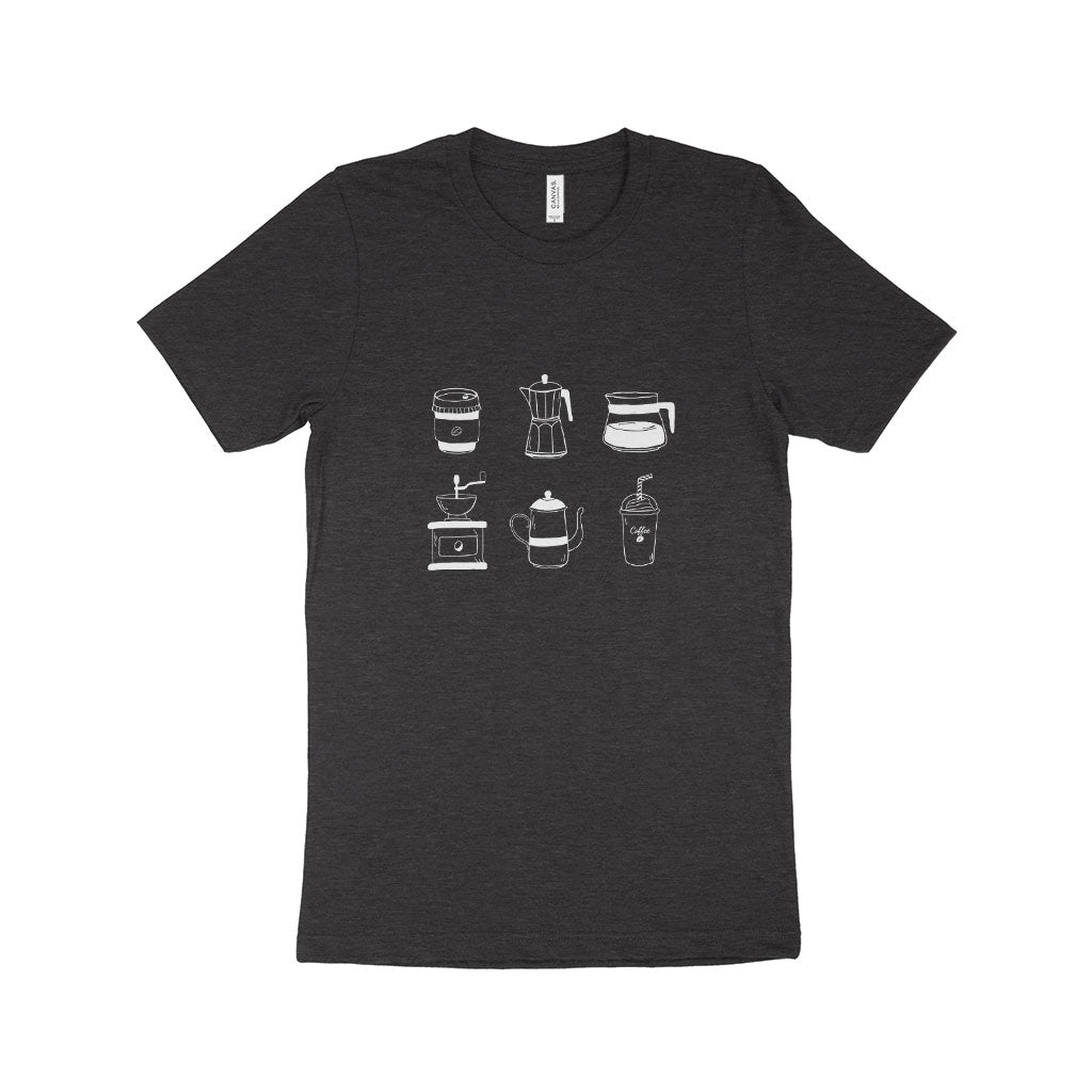 Coffee Print Unisex Jersey T-Shirt Made in USA