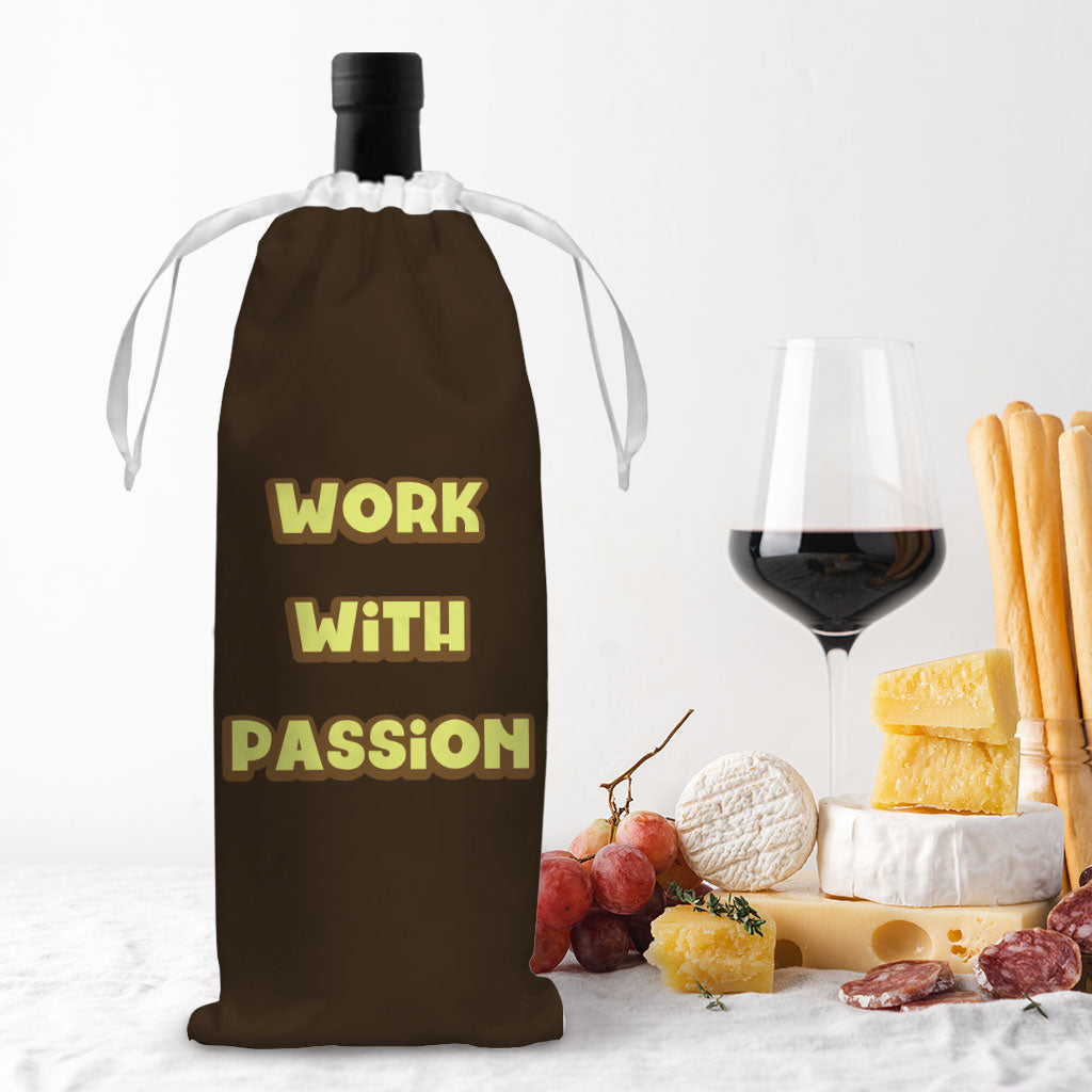 Motivational Wine Tote Bag - Saying Wine Tote Bag - Cute Wine Tote Bag