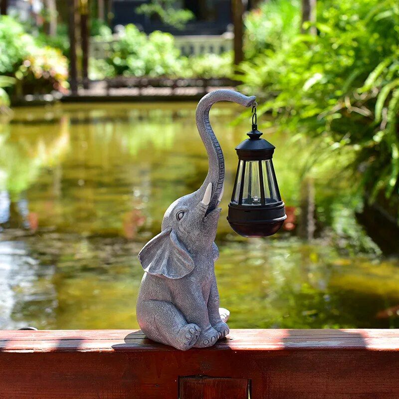 Majestic Garden Elephant Solar Light