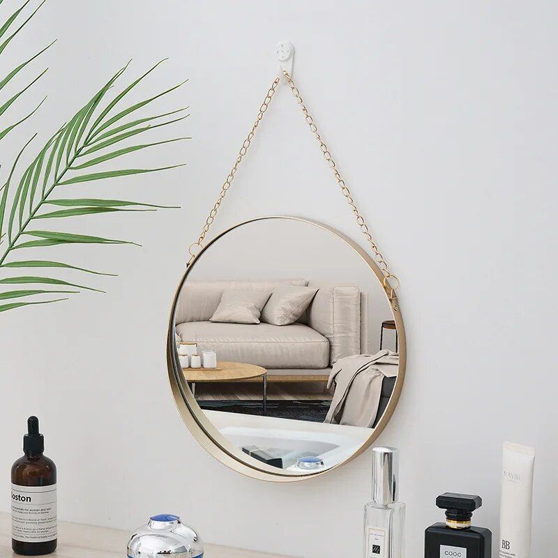 Elegant Nordic Round Wall-Mounted Mirror