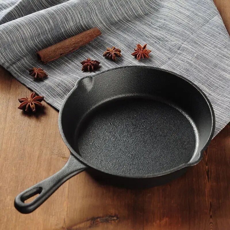 Compact and Durable Cast Iron Frying Pan