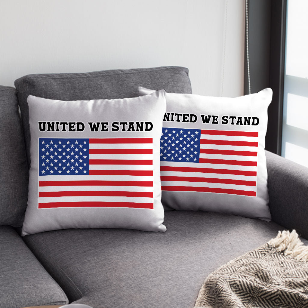 USA Flag Square Pillow Cases - Patriotic Pillow Covers - Trendy Pillowcases