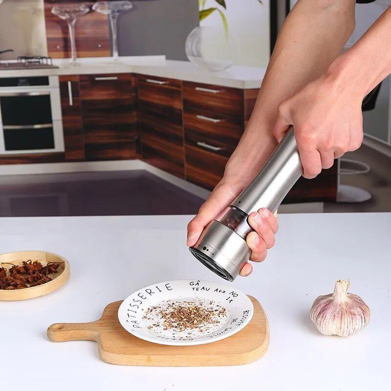 Stainless Steel Salt & Pepper Grinder Set