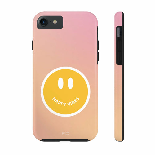 Happy Vibes Tough Case for iPhone with Wireless Charging