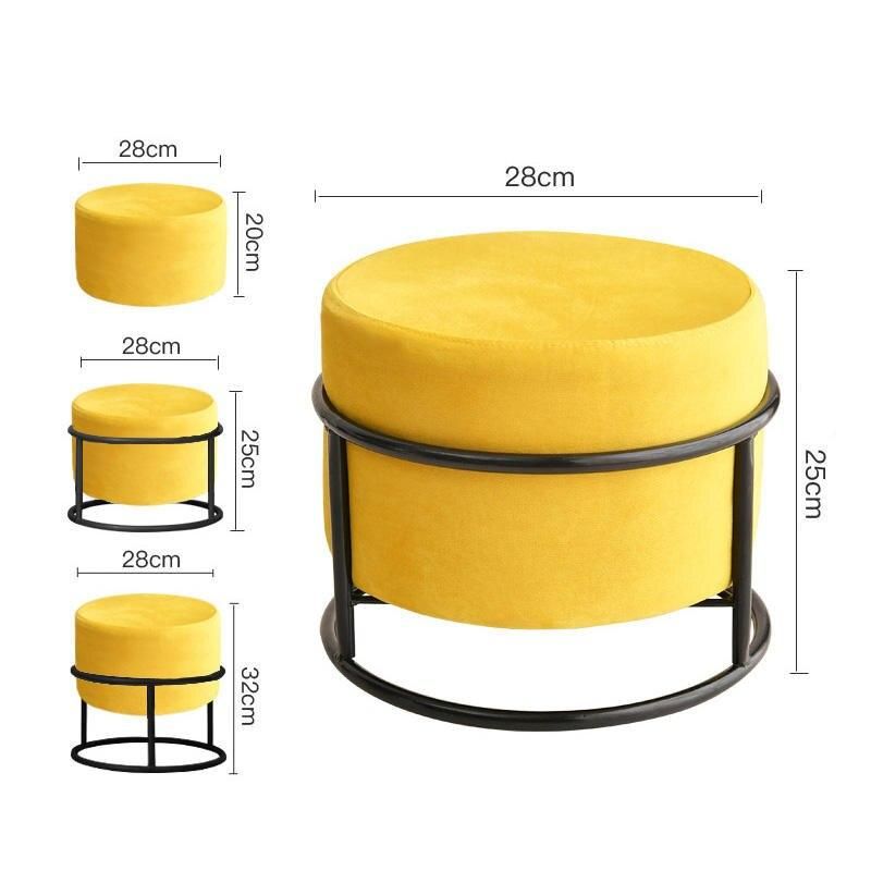 Adjustable Nordic Luxury Flannel Stool