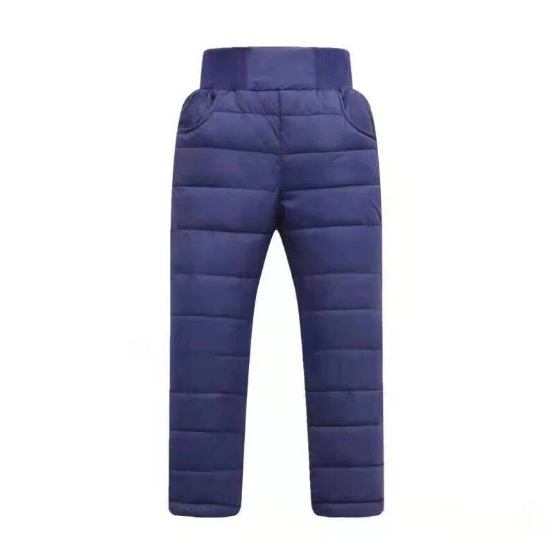 Warm & Cozy Kids' Winter Ski Pants - Elastic High-Waisted Waterproof Trousers