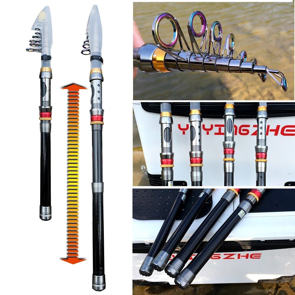 Ultimate Carbon Telescopic Fishing Rod and Reel Combo