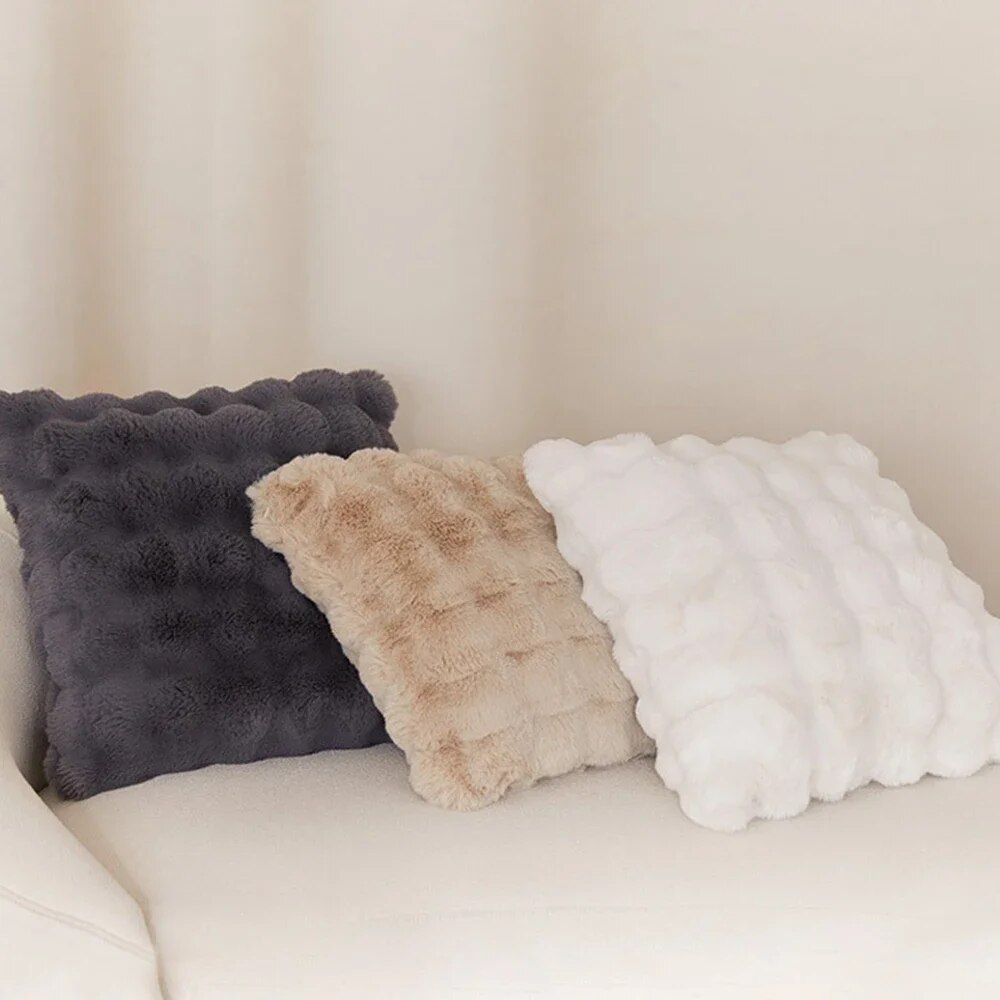 Luxurious Plush Square Cushion Cover 45x45cm