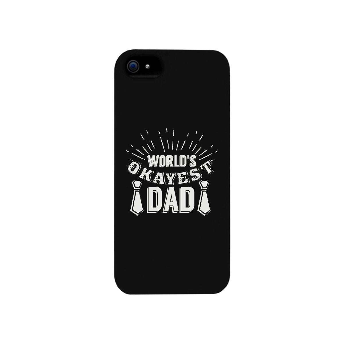 World's Okayest Dad Black Phone Case