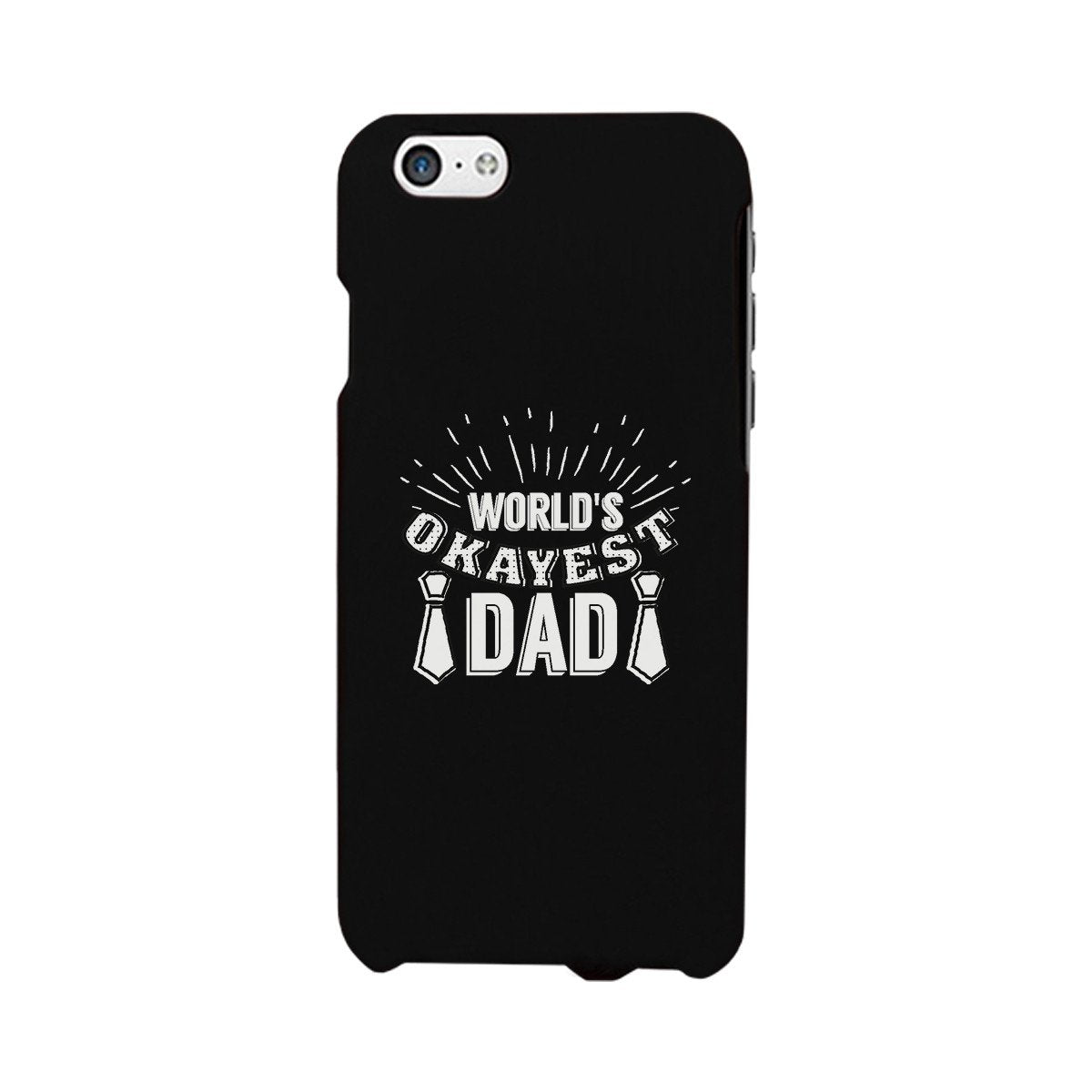 World's Okayest Dad Black Phone Case