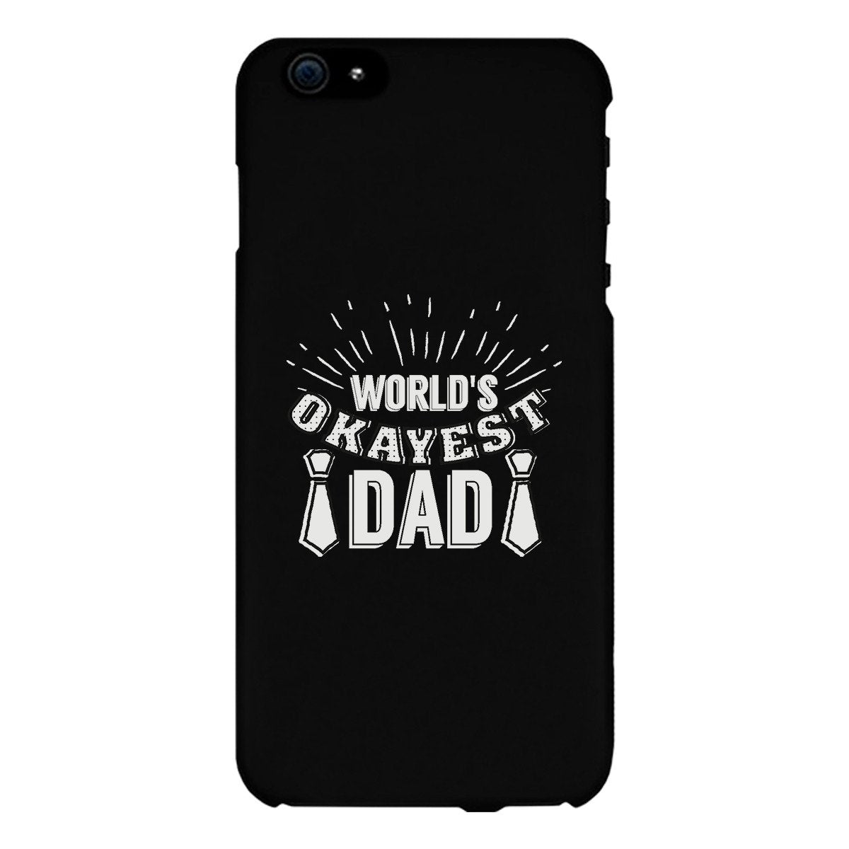 World's Okayest Dad Black Phone Case