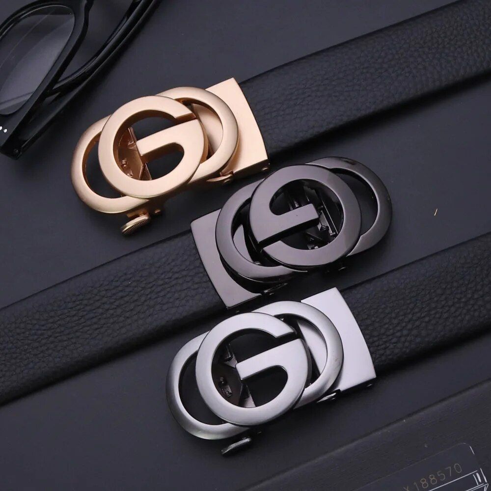 Premium Leather Automatic Buckle Business Belt