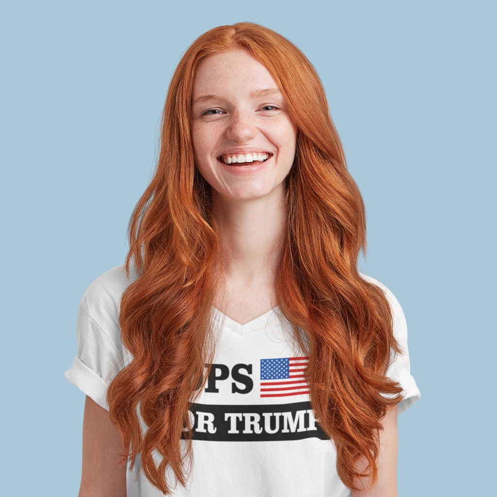 Cops for Trump V-Neck T-Shirt - Donald J Trump T-Shirts