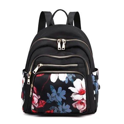 2023 Trendy Floral Print Nylon Backpack for Women