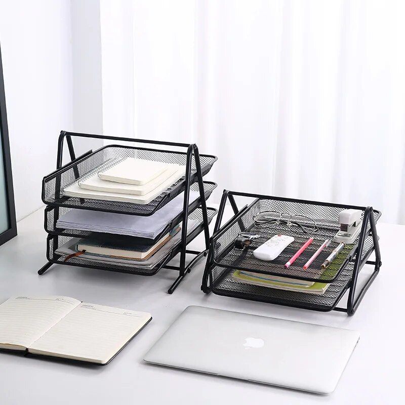 Multi-Layer Iron Mesh Office Organizer