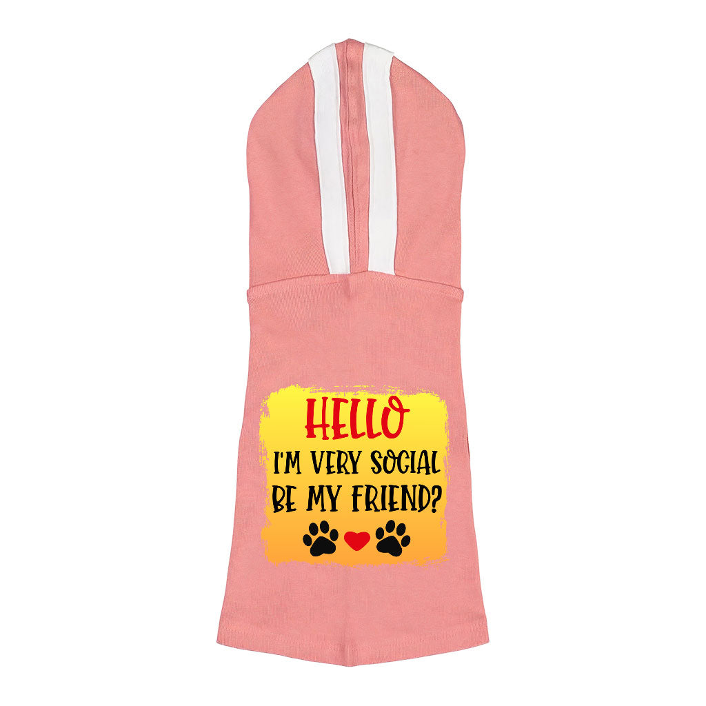 Friend Dog Shirt with Hoodie - Colorful Dog Hoodie - Printed Dog Clothing