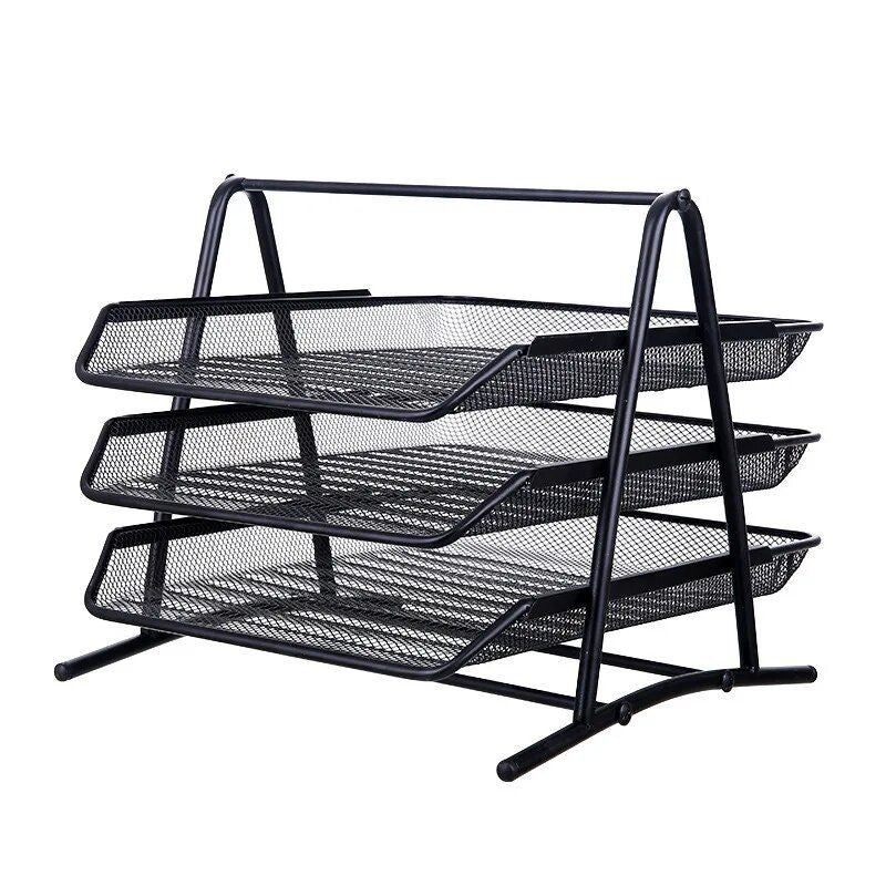 Multi-Layer Iron Mesh Office Organizer