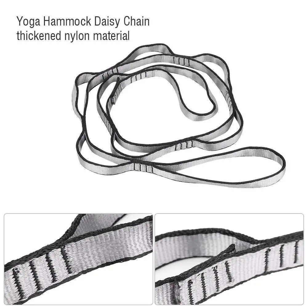 Adjustable Nylon Daisy Chain Strap - High-Strength Yoga Hammock & Swing Support Belt