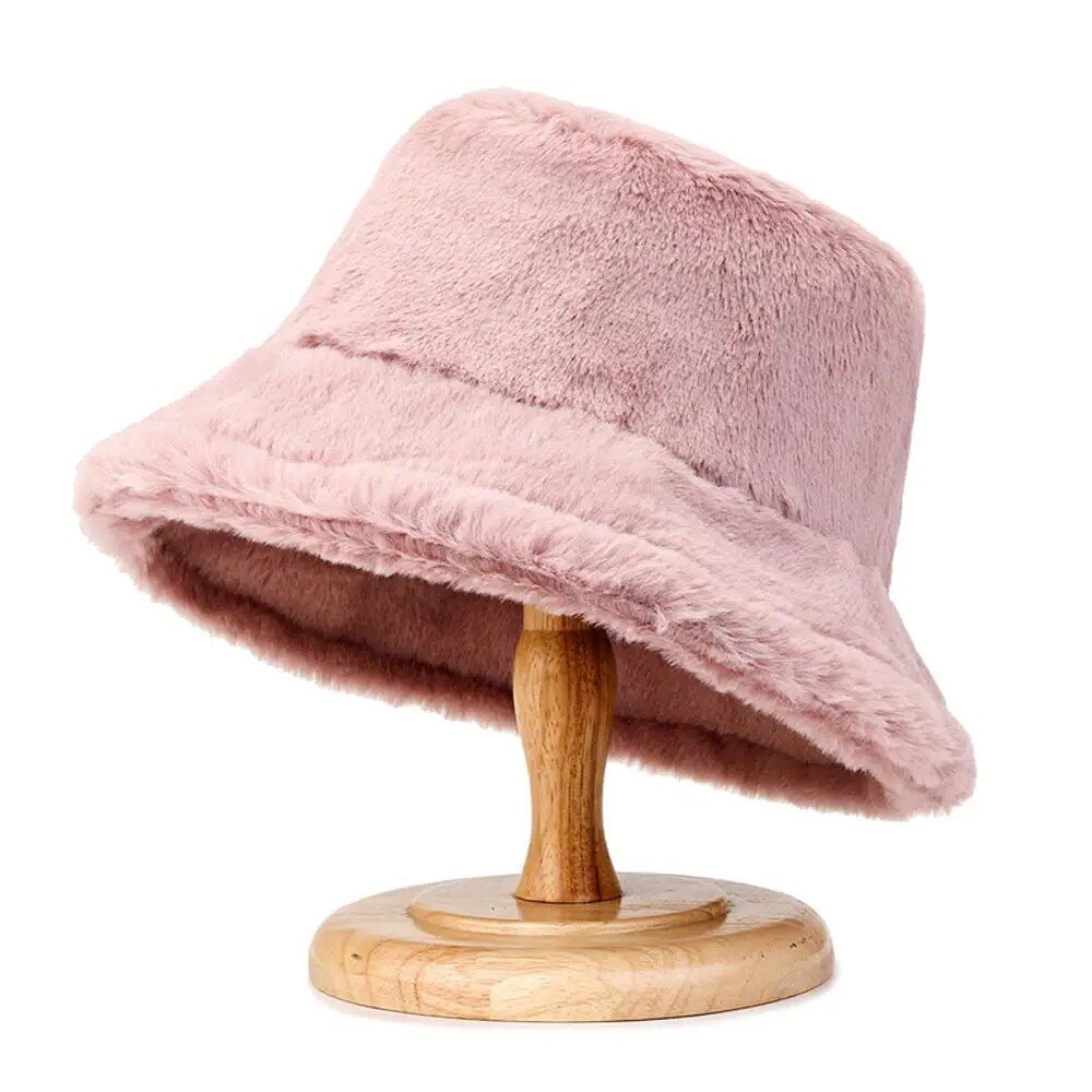 Unisex Luxury Faux Fur Bucket Hat