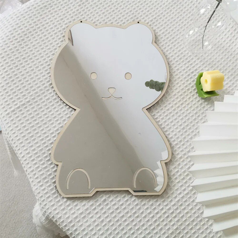 Charming Nordic Rabbit & Bear Acrylic Mirror