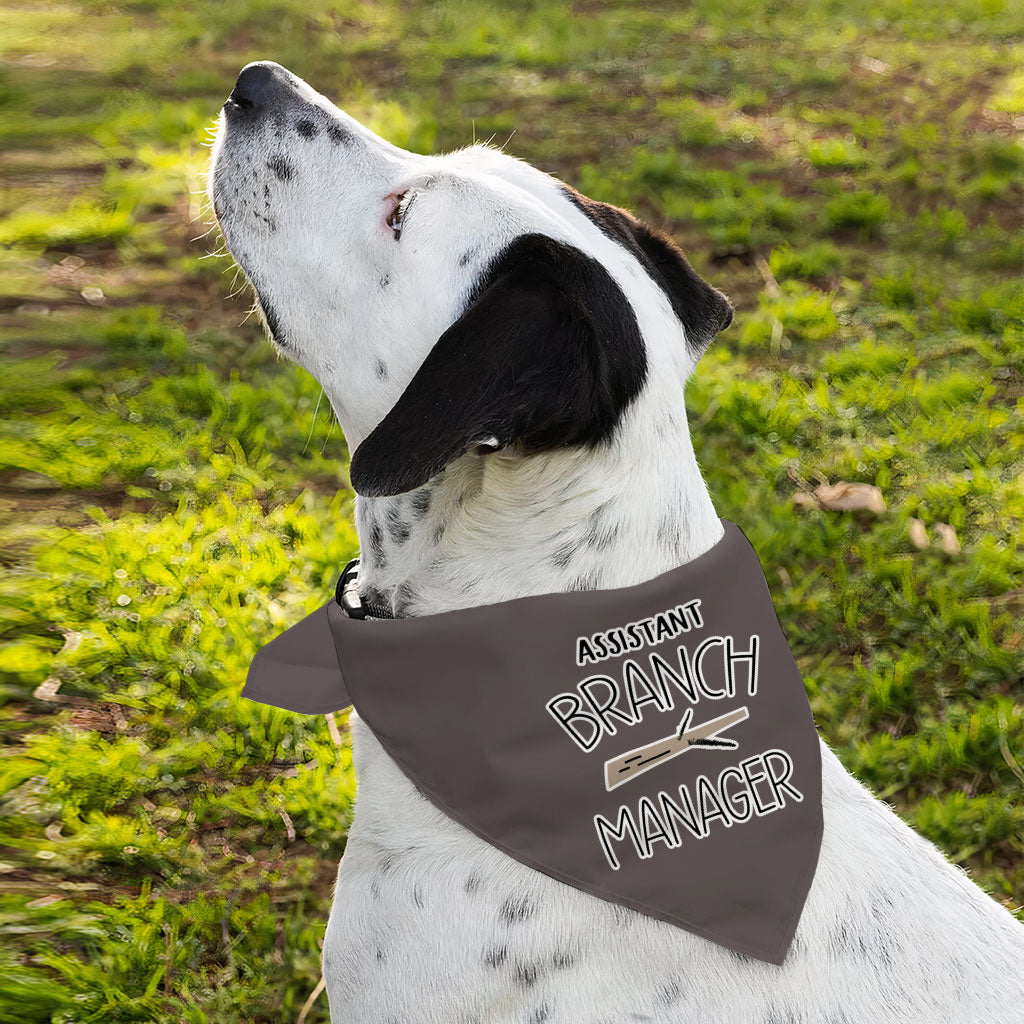 Assistant Branch Manager Pet Bandana - Minimalist Dog Bandana - Print Pet Scarf