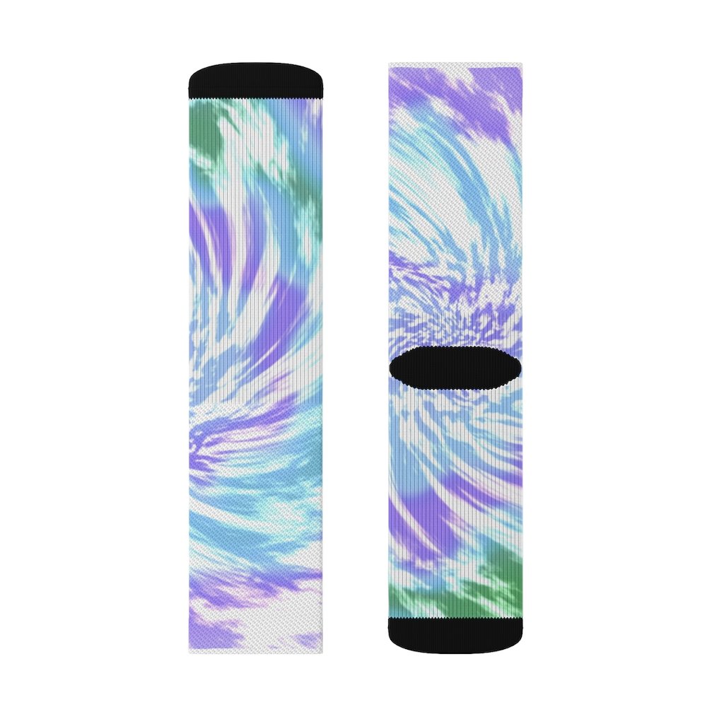 Purple Tie Dye Novelty Socks