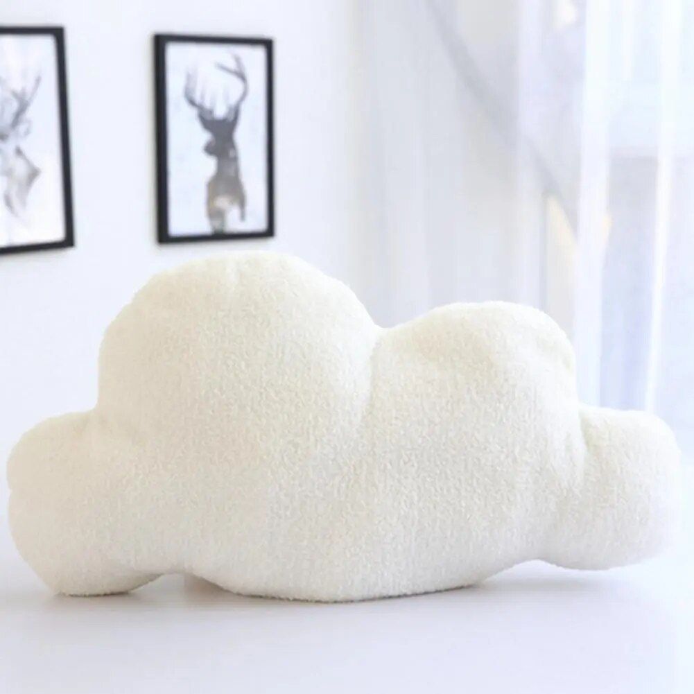 Cloud-Shaped Plush Throw Pillow