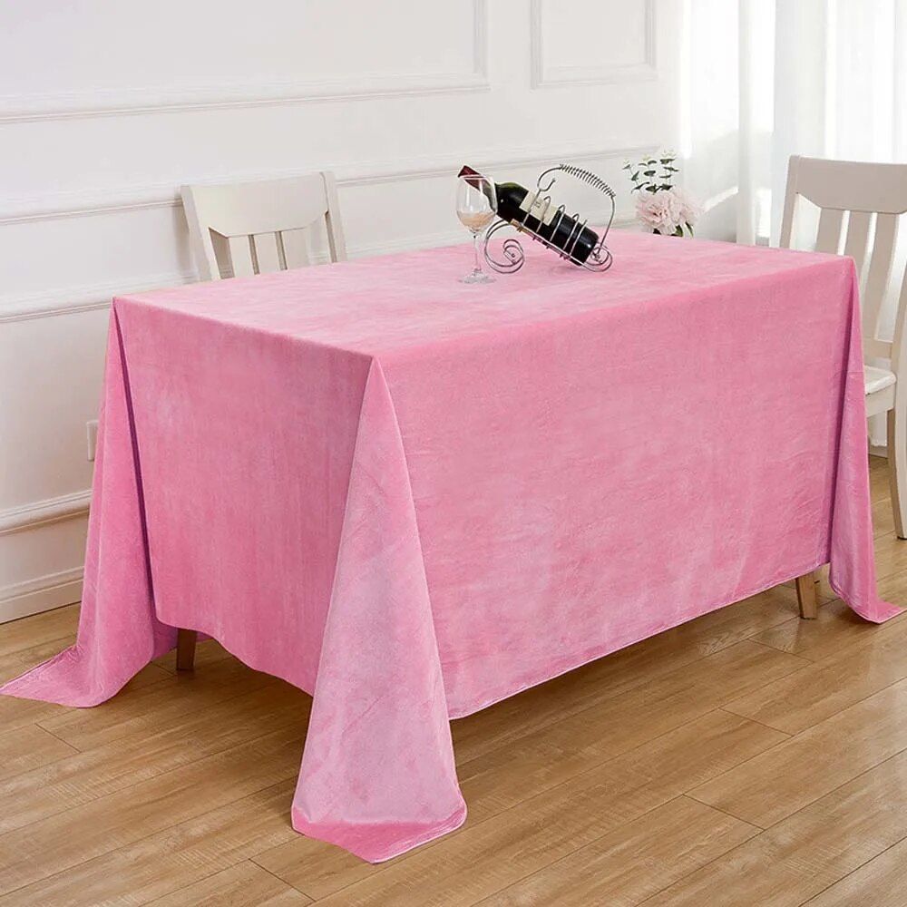 Elegant Velvet Rectangular Tablecloth - Perfect for Weddings, Dining, and Special Occasions