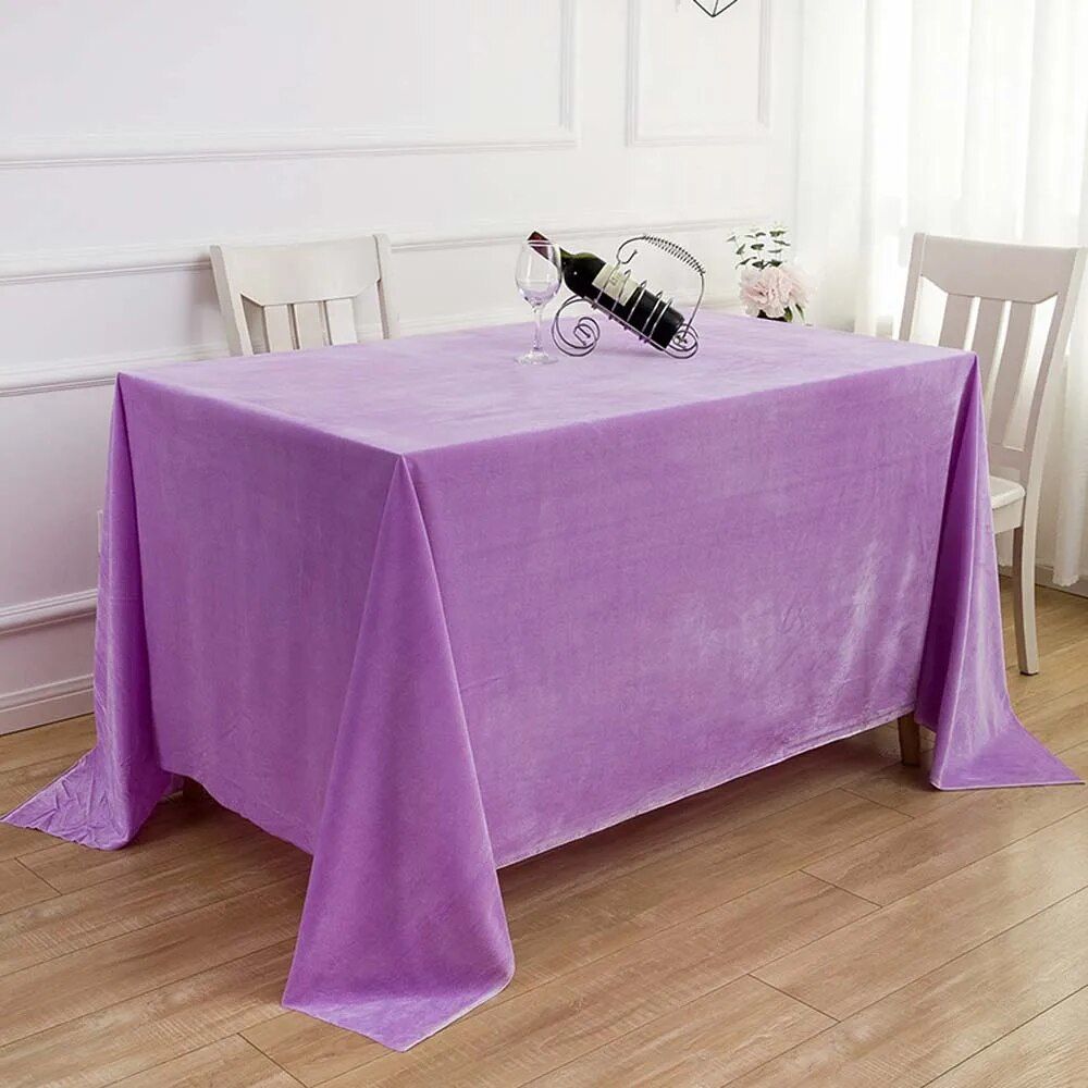 Elegant Velvet Rectangular Tablecloth - Perfect for Weddings, Dining, and Special Occasions