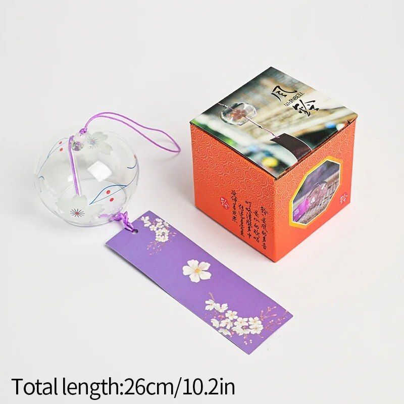 Japanese Cherry Blossom Glass Wind Chime