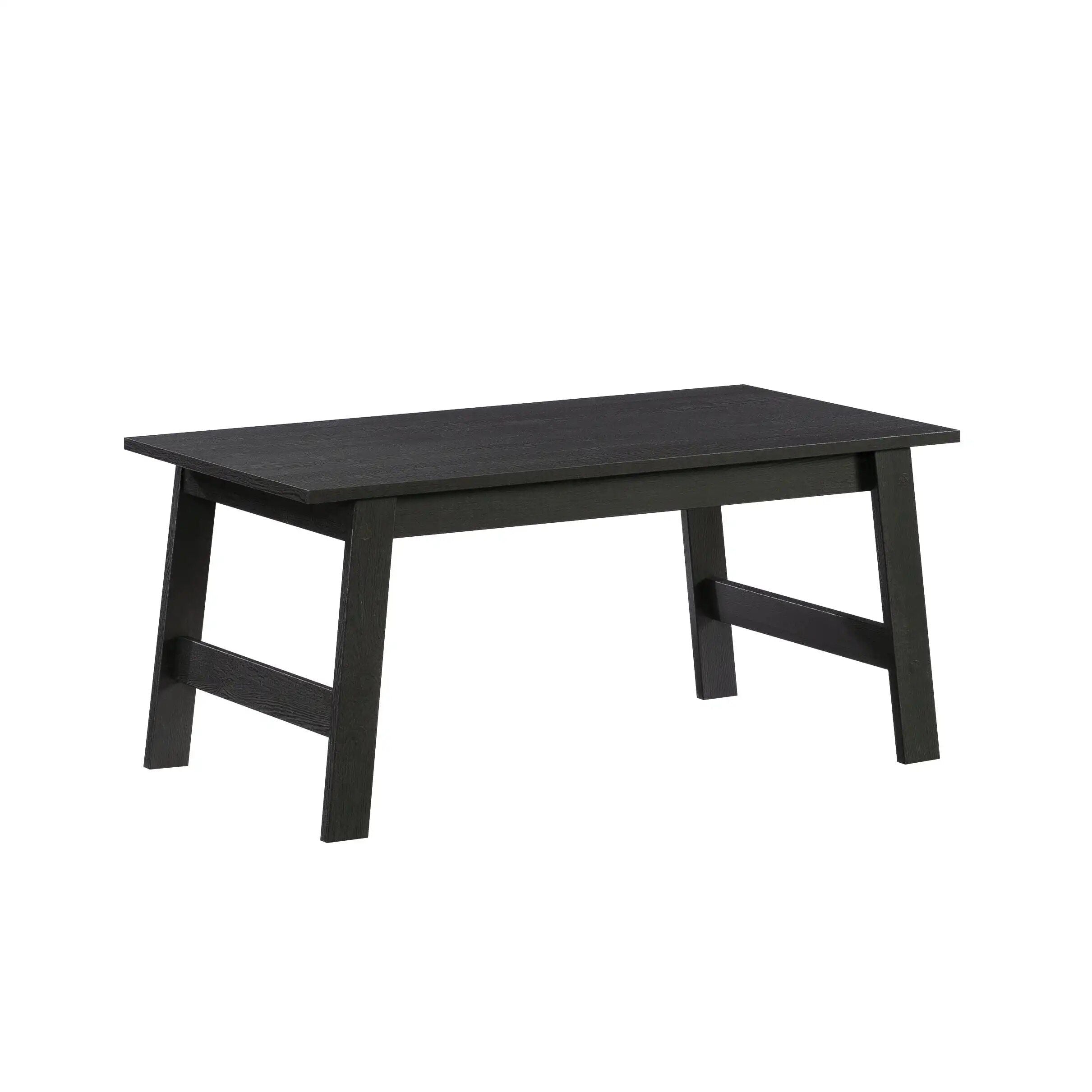 Modern Minimalist Black Rectangle Coffee Table