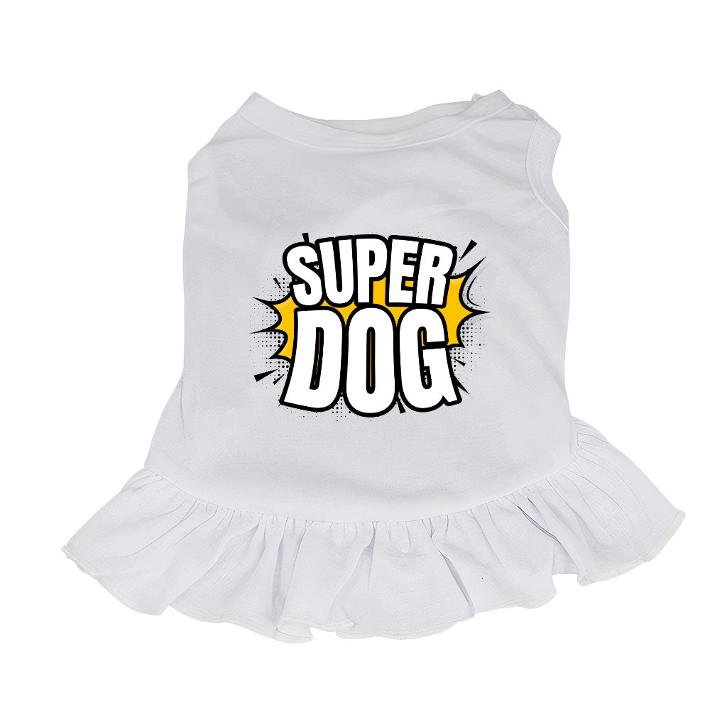 Super Dog Sundress - Colorful Dog Dress Shirt - Graphic Dog Clothing