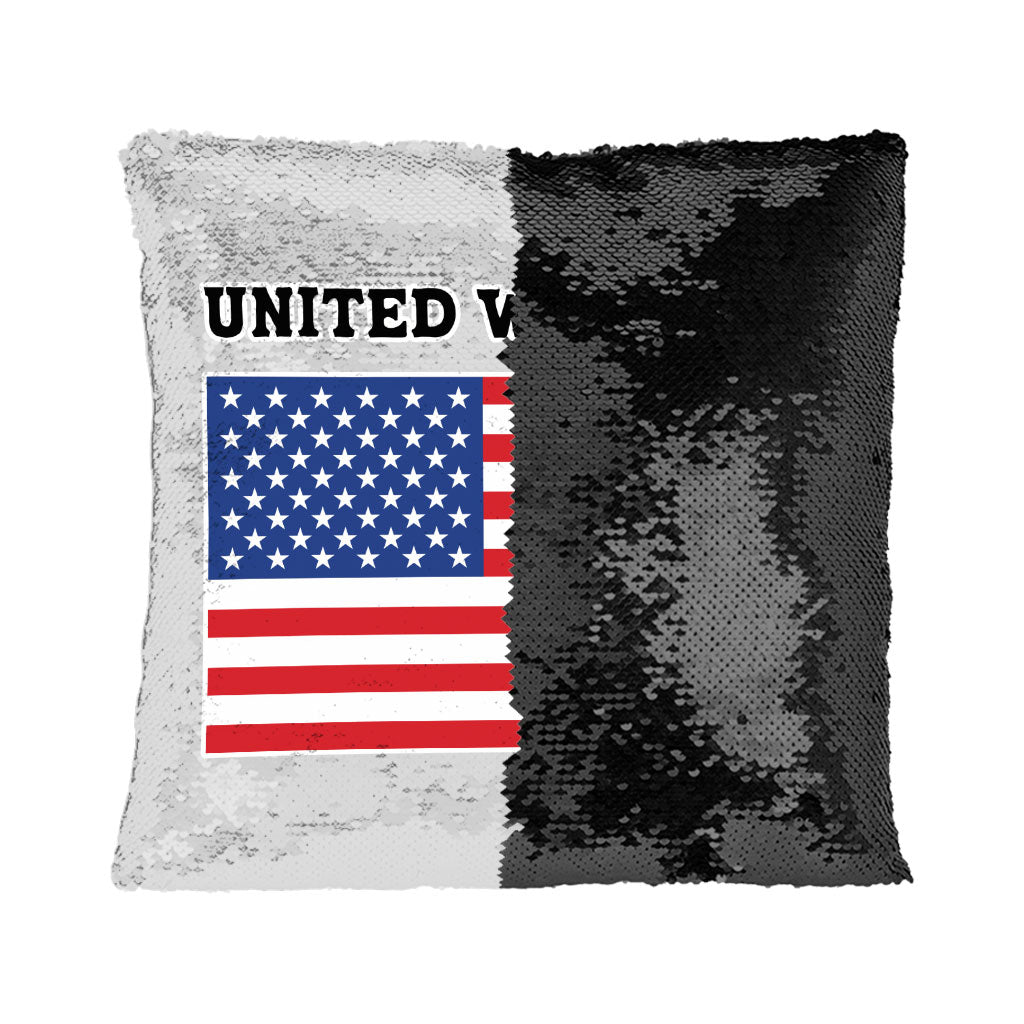 USA Flag Sequin Pillow Case - Patriotic Pillow Case - Trendy Pillowcase