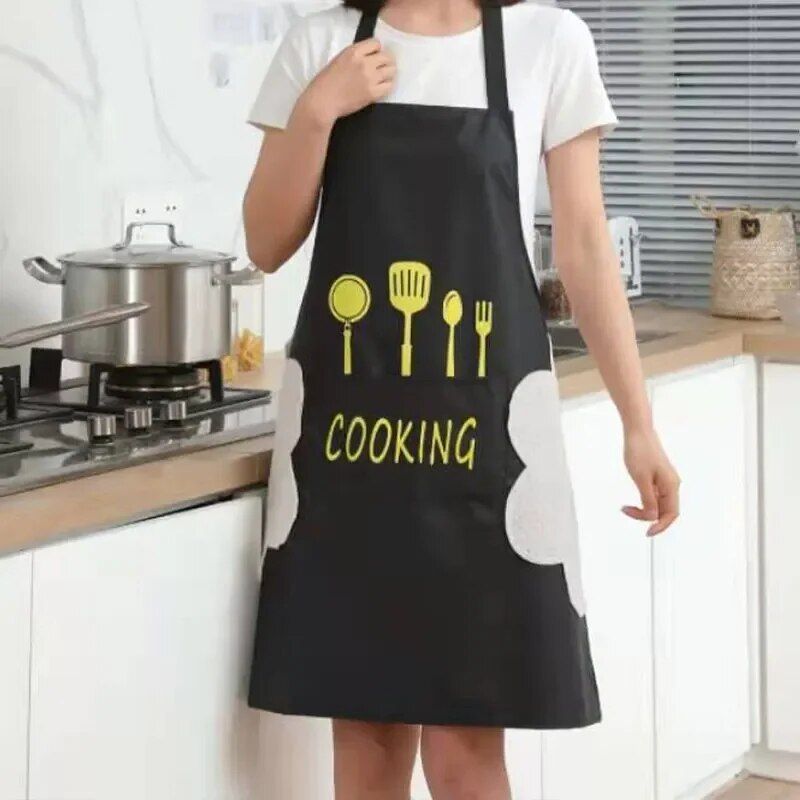 Multi-Functional Waterproof Kitchen Apron with Handy Towels and Pocket