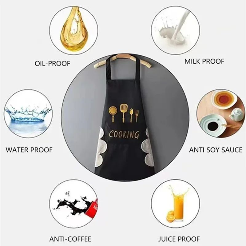 Multi-Functional Waterproof Kitchen Apron with Handy Towels and Pocket