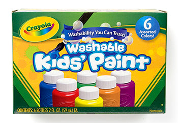 Crayola Llc Formerly Binney & Smith BIN541204 Washable Kids Paint 6 Ja