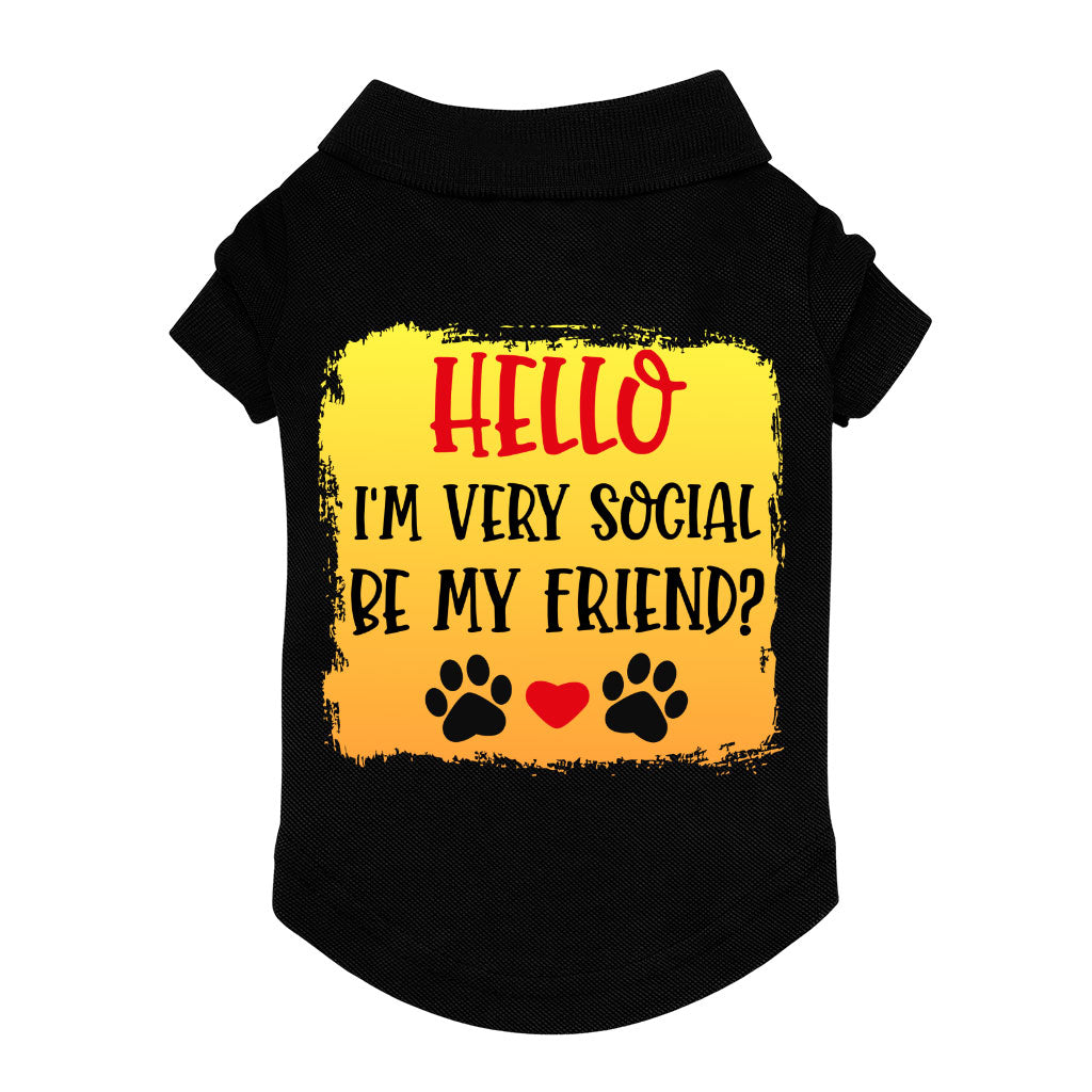 Friend Dog Polo Shirt - Colorful Dog T-Shirt - Printed Dog Clothing