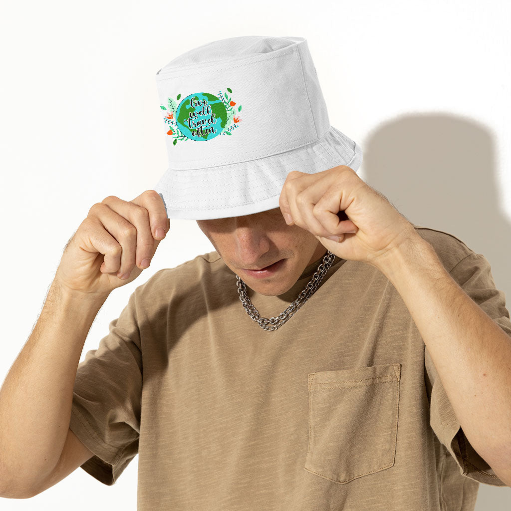 Live Well Travel Often Bucket Hat - Graphic Hat - Unique Bucket Hat