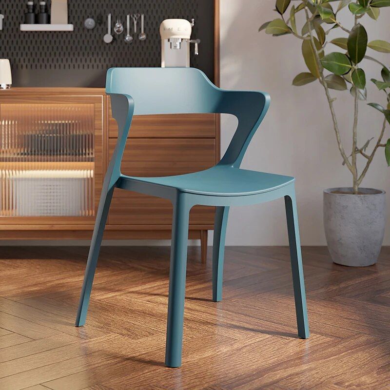 Minimalist Modern Nordic Dining Chair - Ergonomic Plastic Accent Chair for Home and Office